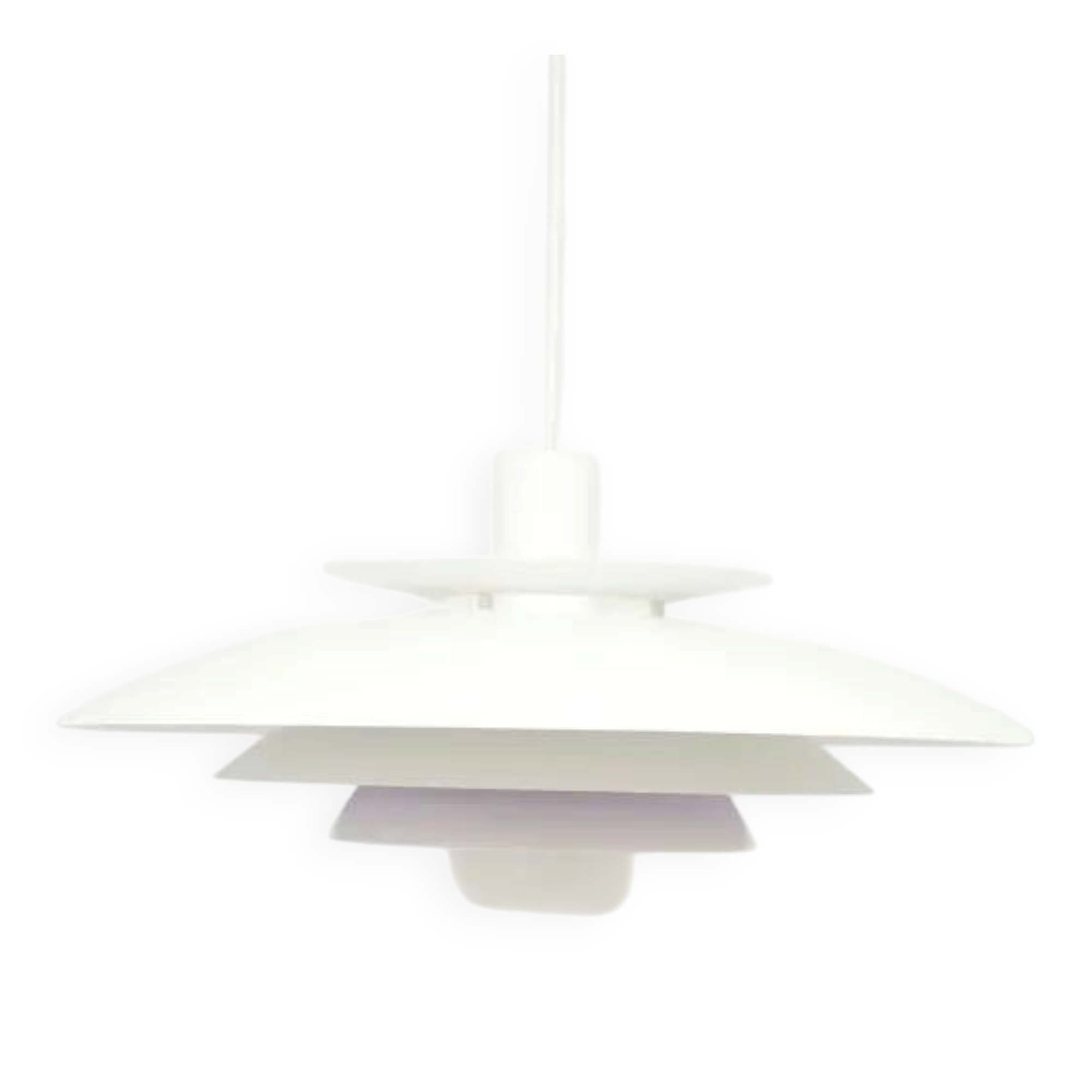 White Scandinavian Form Light lamp, 1970s