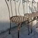 Série de 4 chaises de jardin en fer forgé