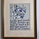Screenprint after Jean Dubuffet framed under glass 26 cm by 32 cm