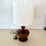 Lampe en bois et coton