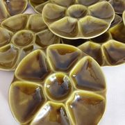 10 earthenware oyster plates from Gien
