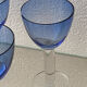 Six two-coloured wine or cocktail glasses.