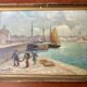 Tableau ancien - Retour de pêche - Port de La Rochelle