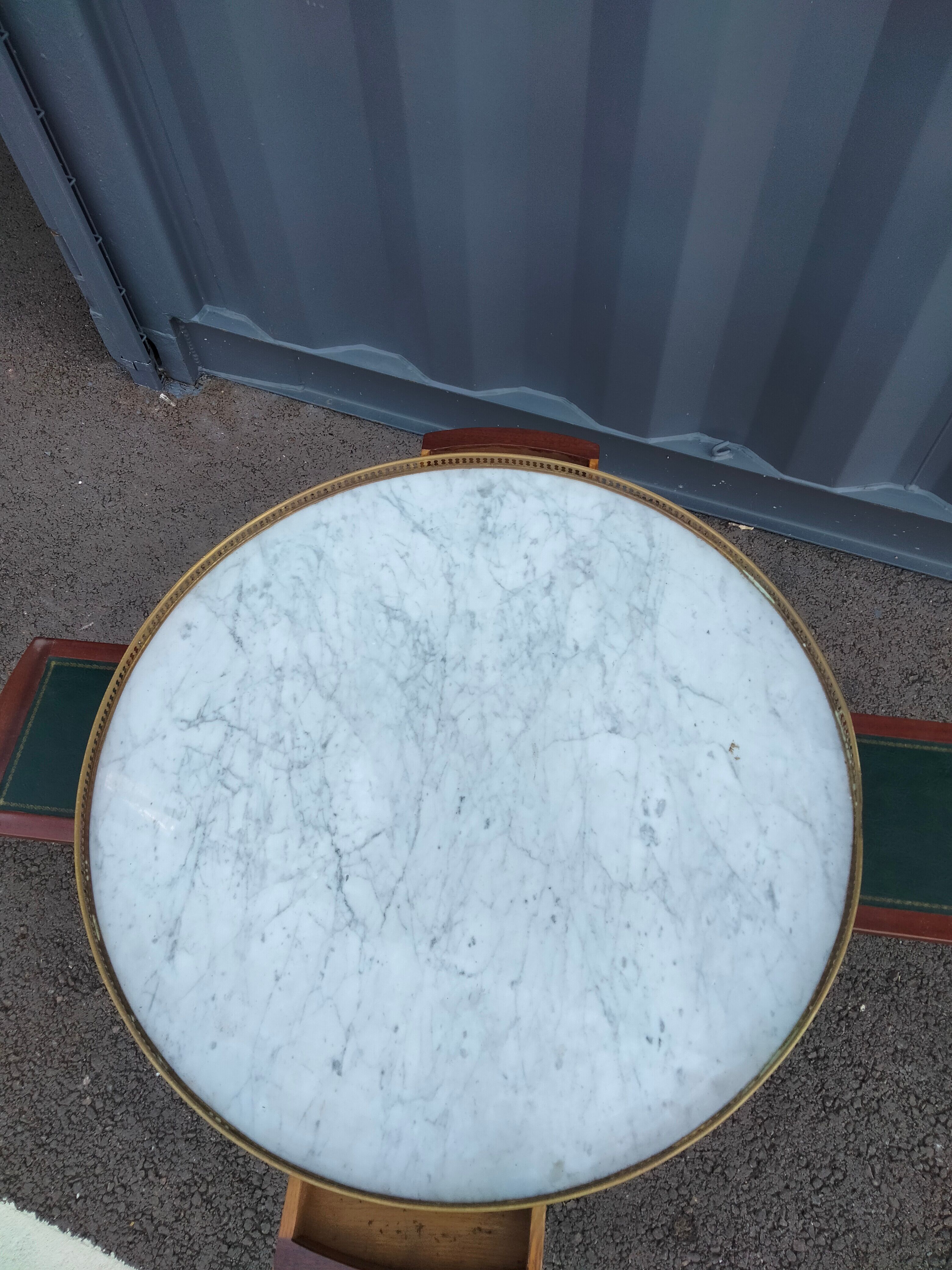 Table hot water bottle old marble top style Louis XVl