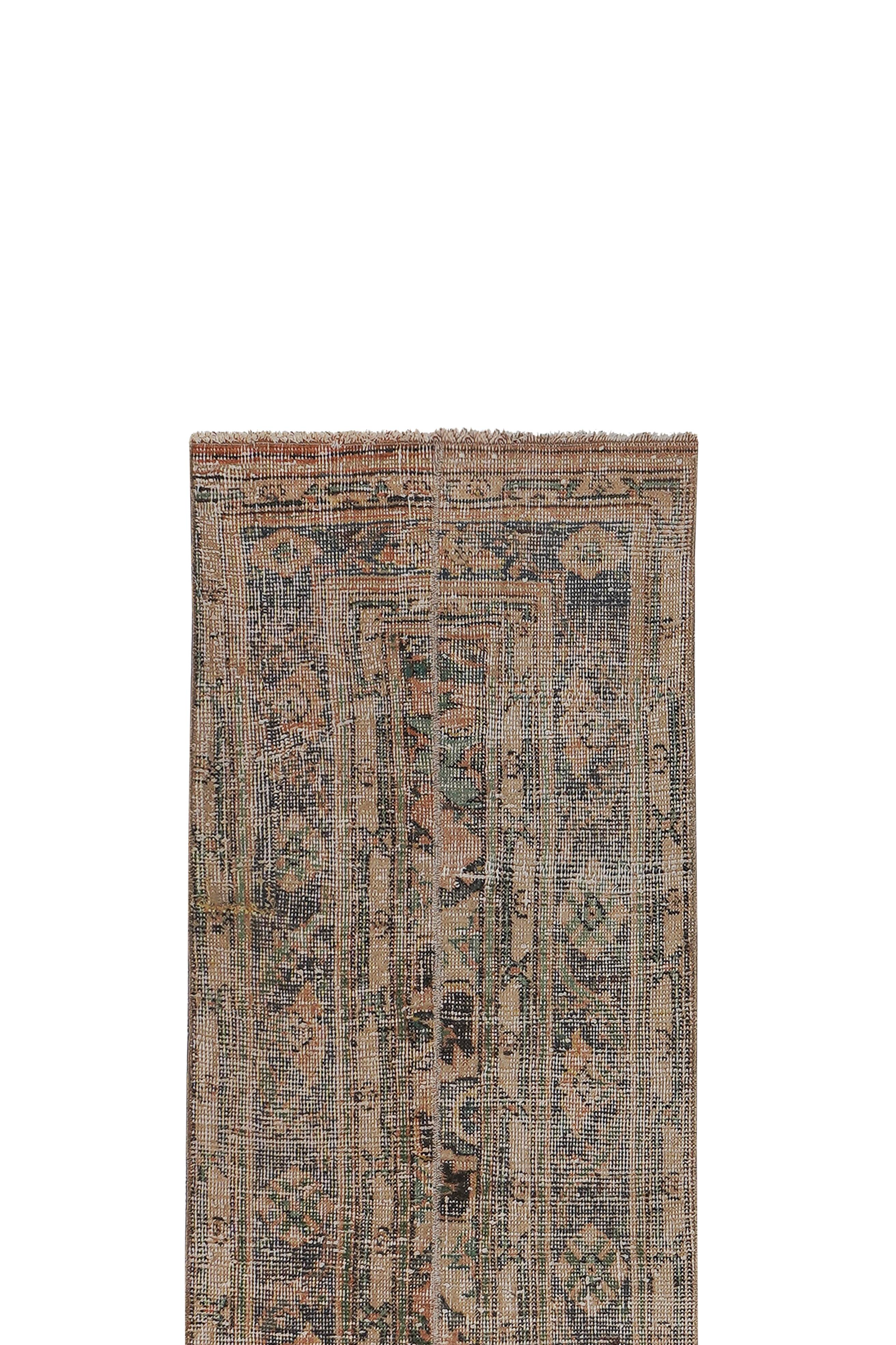 Vintage Turkish Oushak Rug Handwoven 59x674 cm