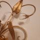 Shabby Wandlampe vergoldet Blattgold Kristallelemente Hollywood Regency 70s