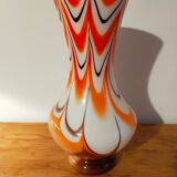 Vintage 70s italian vase in opaline or murano glass
