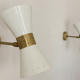 Paire d'appliques diabolo blanc