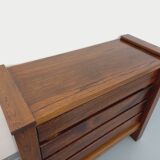 Vintage Maison Regain chest of drawers in solid elm from the 80s