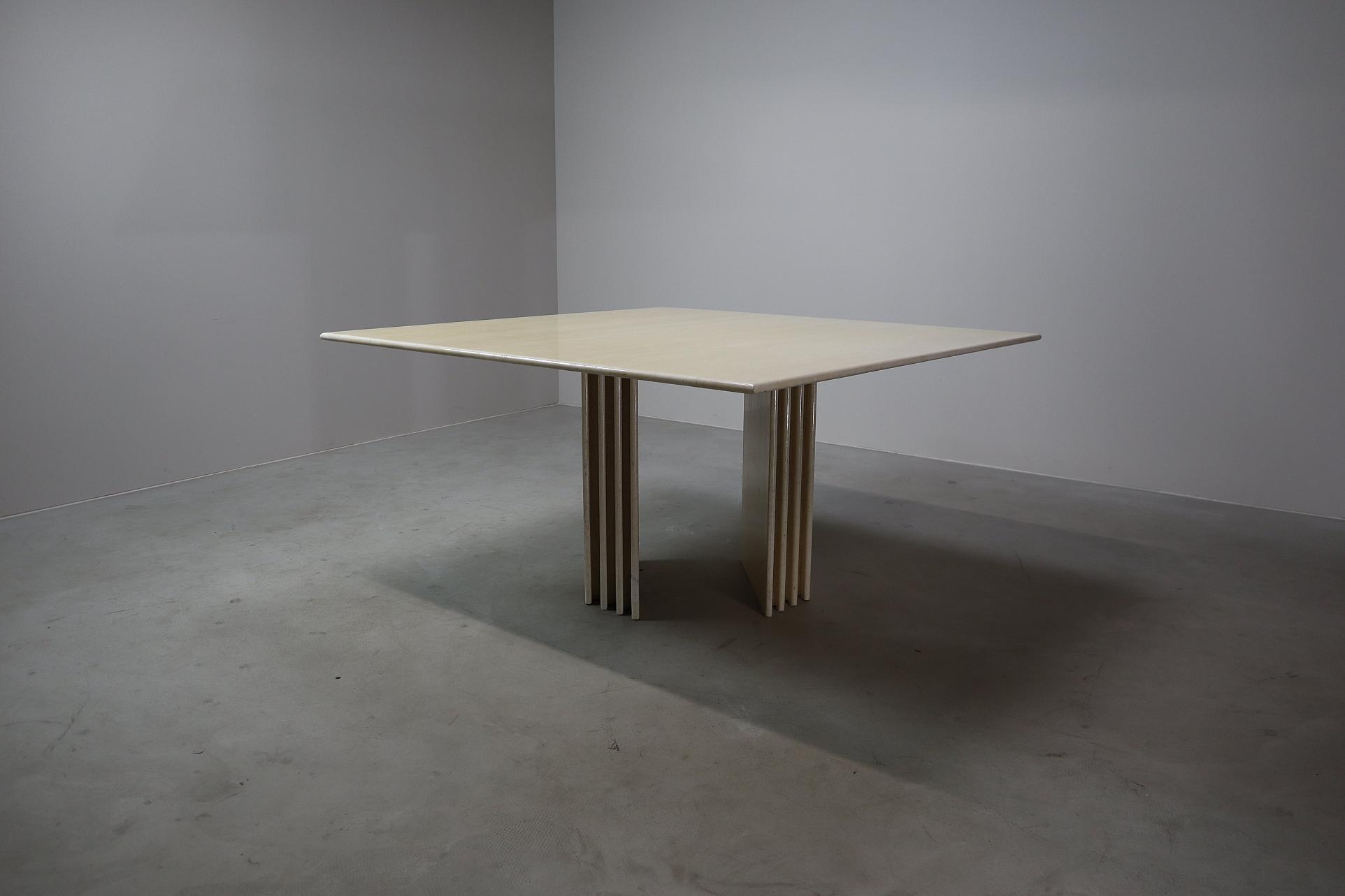 Travertine dining table, Italy 1960s