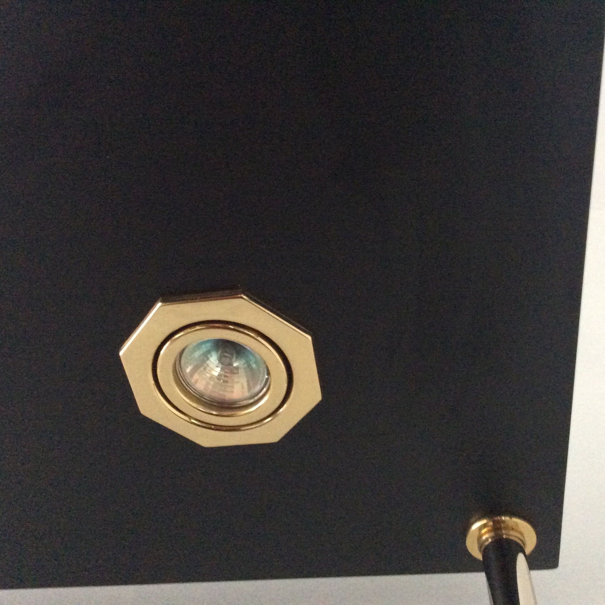 Corner shelf with lighting 1970