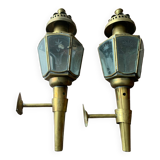 2 brass fiacre appliques