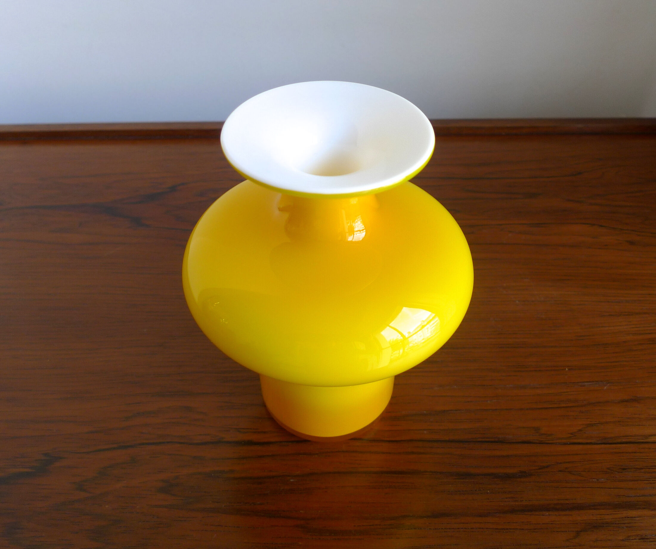 Yellow "Carnaby" Range Glass Vase by Per Lütken for Holmegaard, 1960s