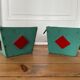 Pair of vintage wooden planters, circa 1950