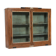 Vitrine murale vieux teck patine marron art deco piece d'origine inde