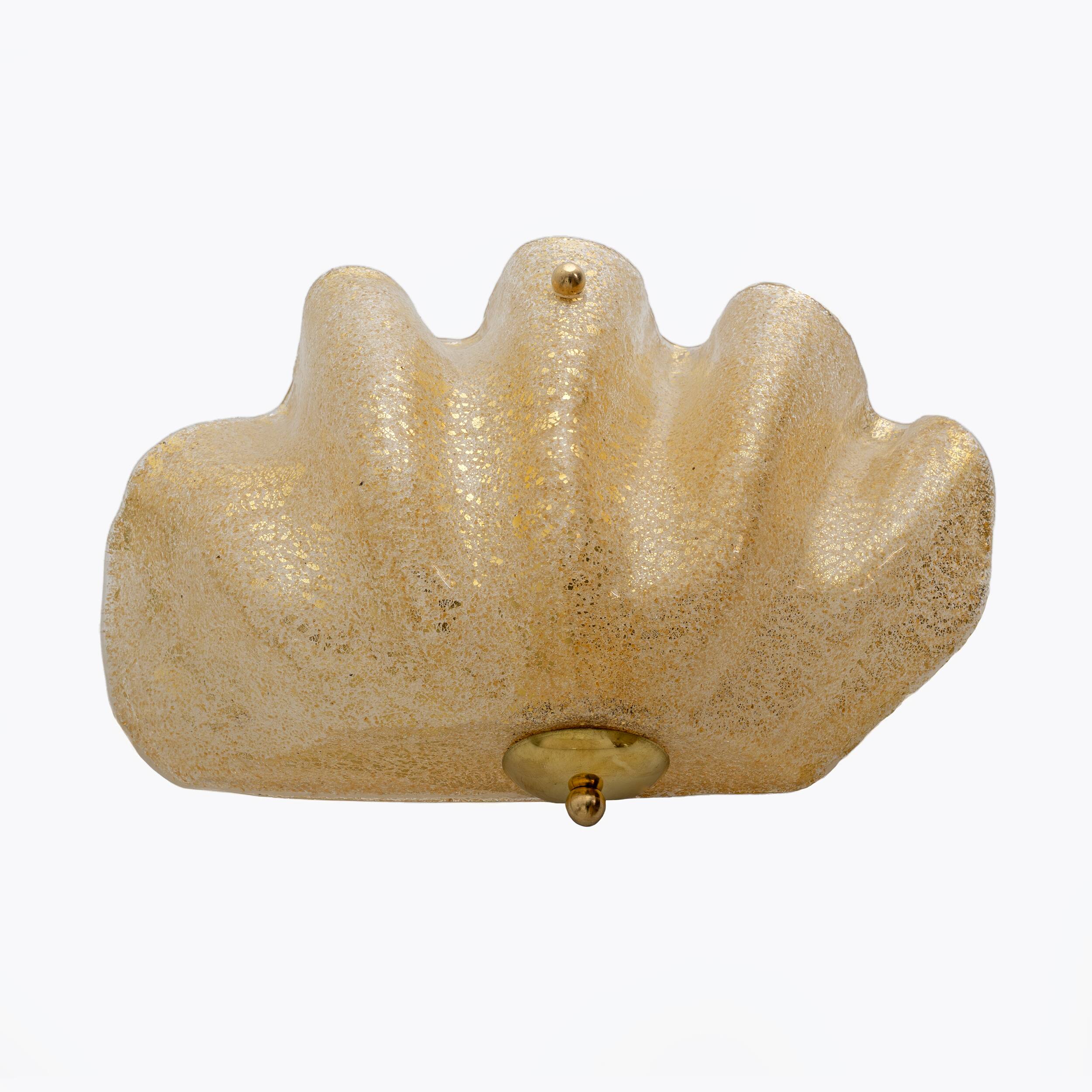 Pair of Mid-Century Modern Style Murano Glass Shell Sconces