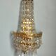Pair of vintage Presiosa crystal wall lights