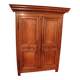 Large 19th Century "Family Home" Wardrobe - Solid Light Wood (Cherry)