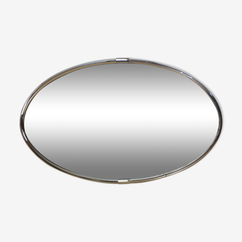 Oval mirror 51 x 81 cm chrome 1970
