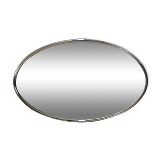 Oval mirror 51 x 81 cm chrome 1970