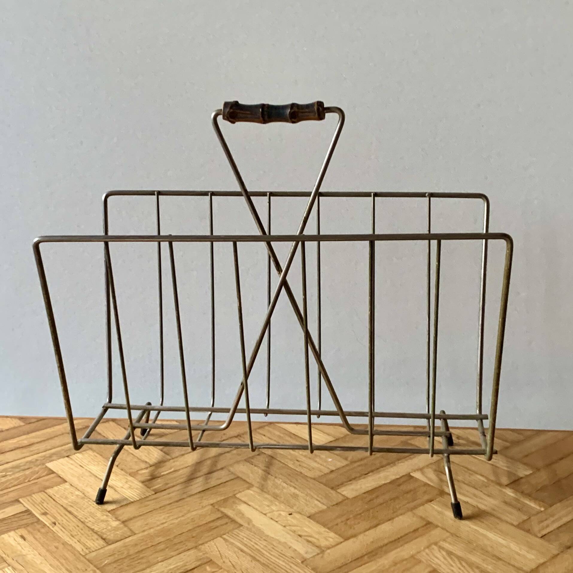 Old metal magazine rack - 1950