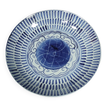 Chinese blue and white plate with radiating pattern, Yonghe mark, 19th c.