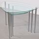 Triangular Nesting Tables in Glass and Metal, 1970s, Set of 3