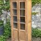 Armoire parisienne vitrée en bois brut, 1940