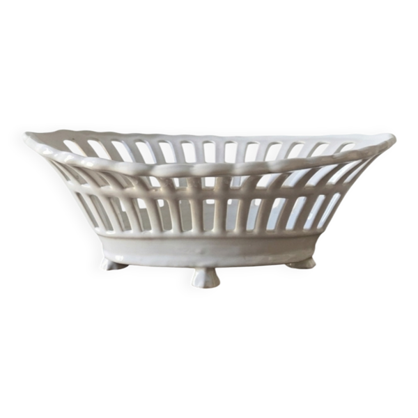 Corbeille ajourée, céramique blanche — Beyit