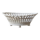 Lattice basket, white ceramic