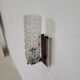 Vintage Scandinavian wall lamp in rosewood and glass 1960s