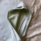 Pale green tablecloth