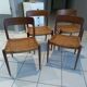 Designer Niels Otto Moller 1960's Suite of 4 Scandinavian Chairs