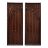 Large Carved Portuguese Oak Wall Panels, 1850s, Set of 2