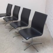 Set of 6 'Oxford' swivel chairs by Arne Jacobsen for Fritz Hansen, 1965