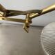 Old vintage brass accordion lamp