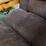 Vintage armchair – corduroy & pine