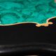 Guéridon en bois noir, décor peint malachite