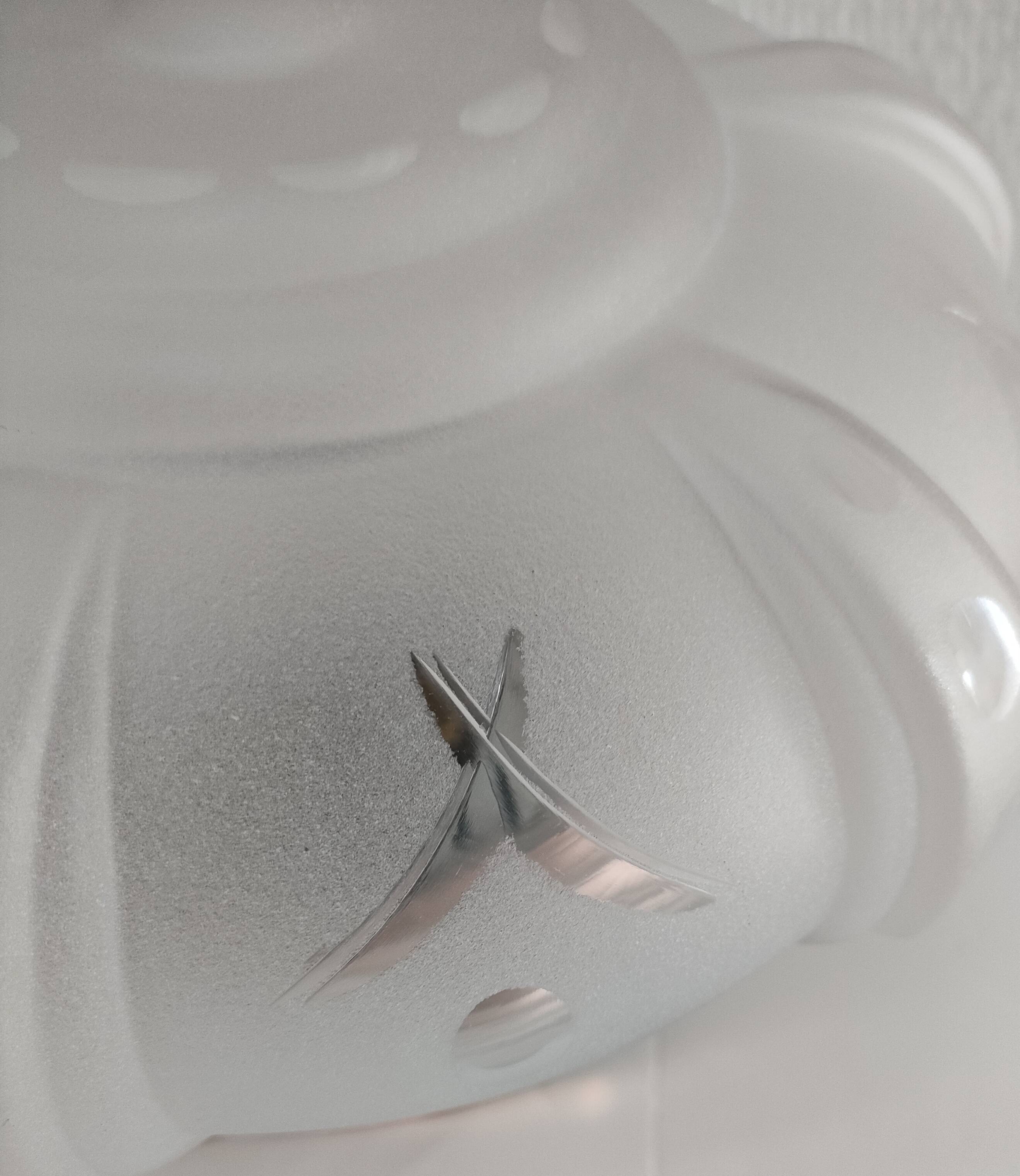 Plafonnier verre et cuivre Art Déco