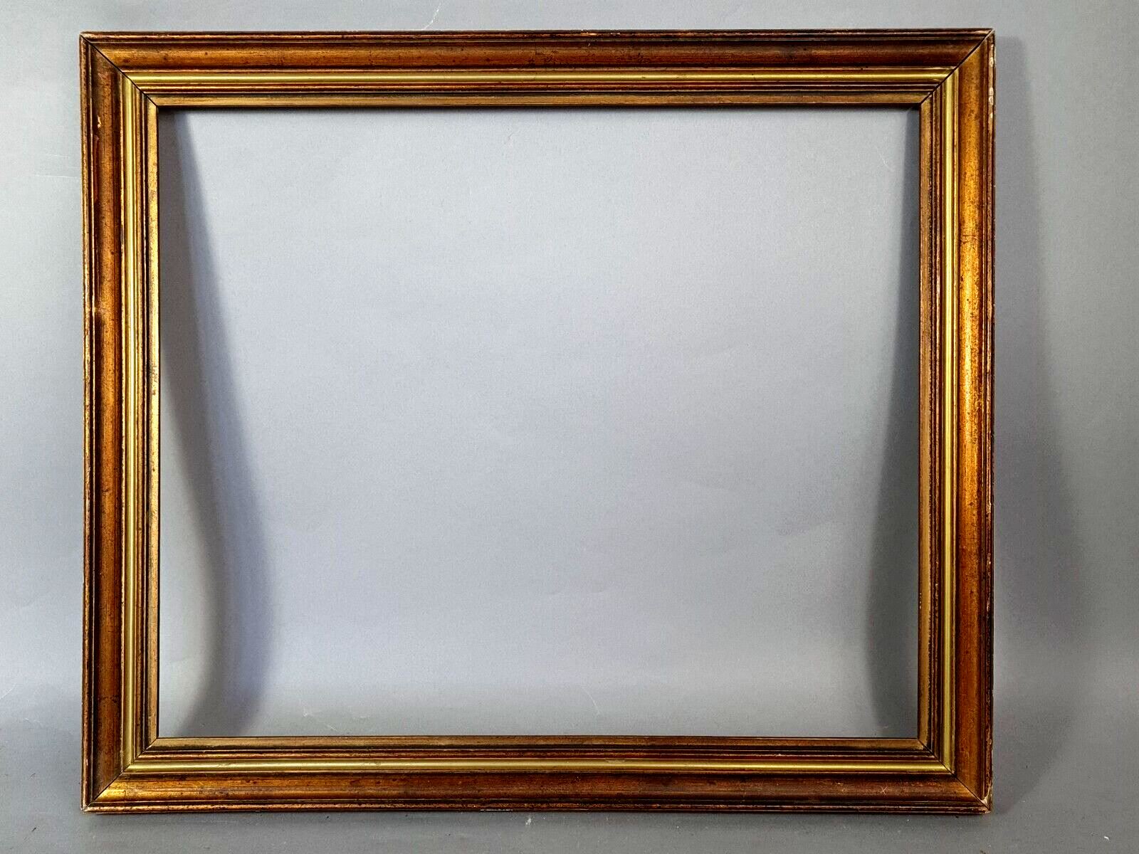 Old frame hollow edges gilded wood gold leaf 53x45 foliage 46x38 cm SB