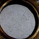 Old round oriental mirror in chiseled brass 29cm