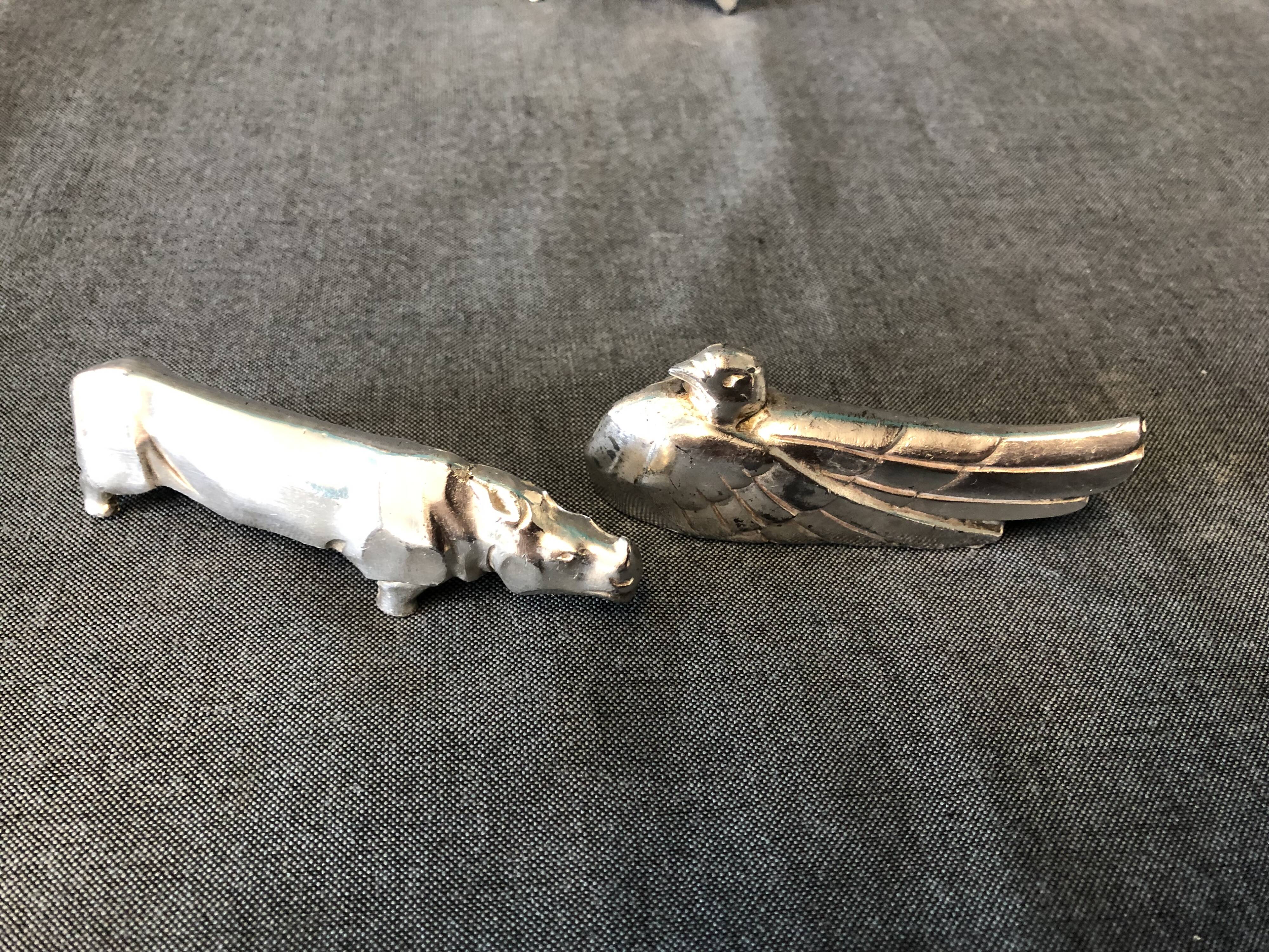 8 animal knife holders art-deco 1930 design sandoz