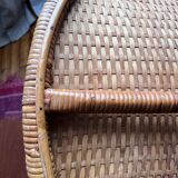 Rattan satellite armchair from the 1950s