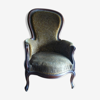 Fauteuil bergère Louis Philippe en acajou