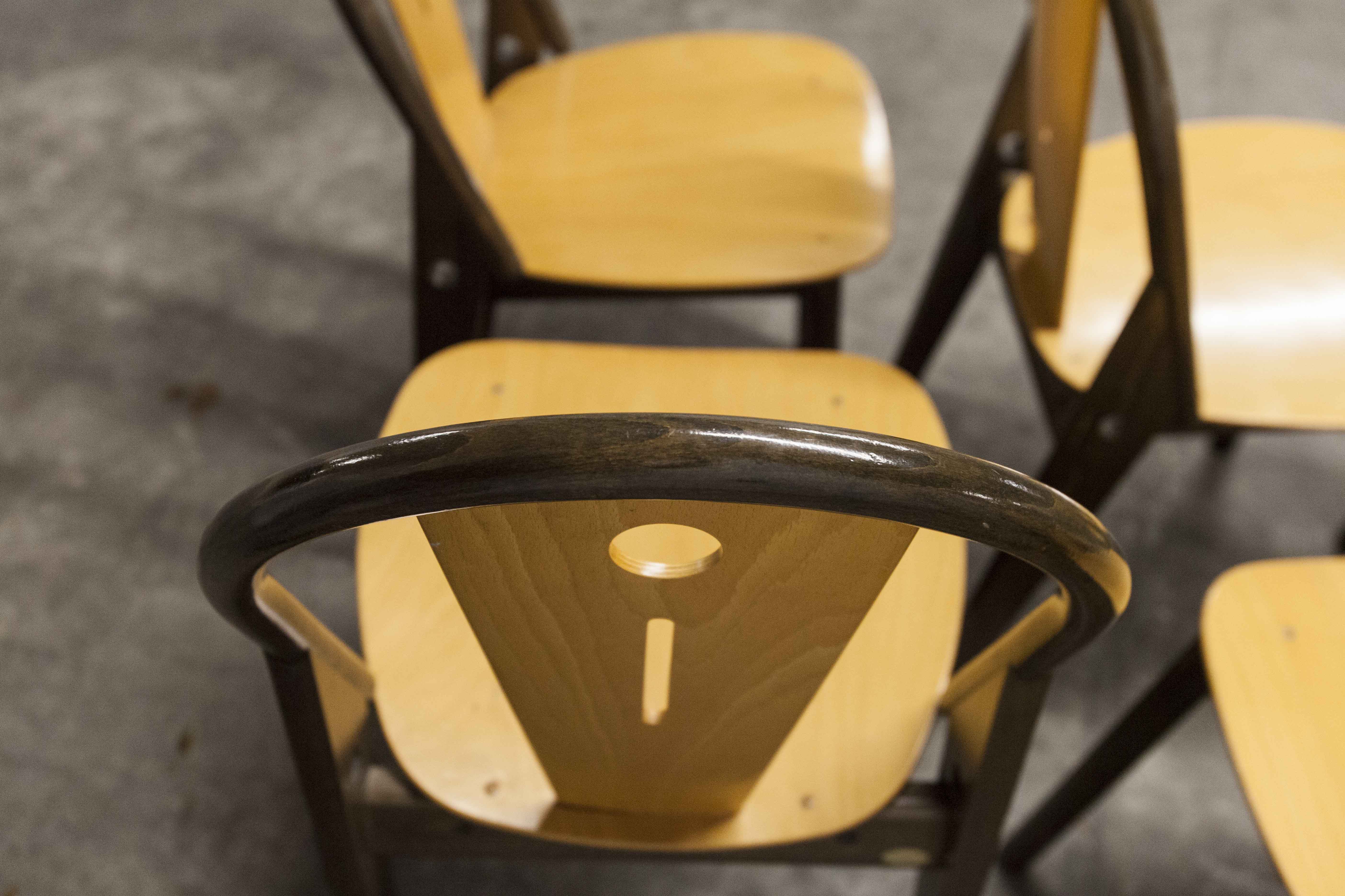 6 Baumann "transit" chairs 1990s