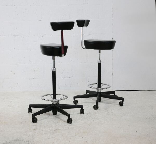 Paire de tabourets hauts de Georges Nelson, Vitra, 2001