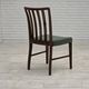 1960s, set of 6 Danish dining chairs, furniture wool, oak wood.