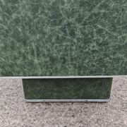 Art Deco or Bauhaus desk in metal covered with leather, Gio Ponti style.