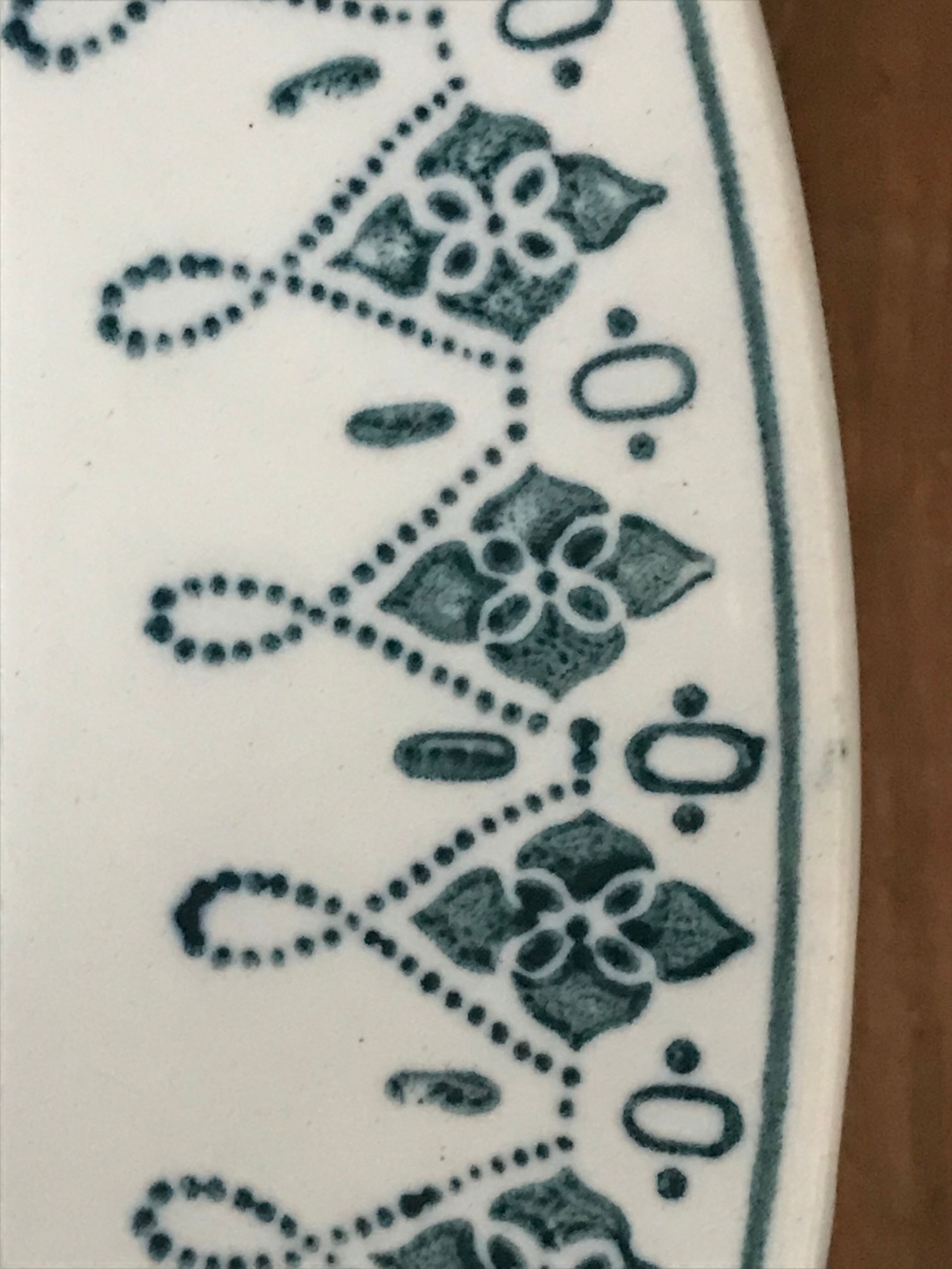 Ten old St Amand plates