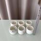 Vintage White Marble Napkin Rings – Set of 6 – Original Box